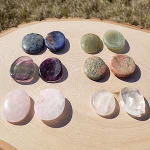 Natural Gemstone Worry Stone | Stress Relief Crystal | Fidget Stone | Thumb Stone | Anti-Anxiety Stone | Worry Stone | Meditation Stone