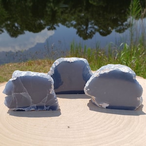 Angelite Slice | Different Sizes | Polished Side | Anhydrite
