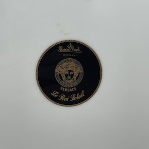 Vintage vägghängd porslinstallrik VERSACE Rosenthal Le Roi Soleil. Tyskland. 3489 bild 6