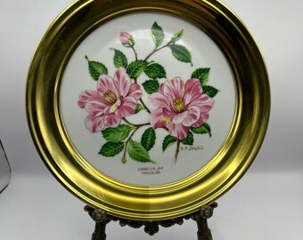Vintage Porzellan Wandteller ""Camellia""." Deutschland. 1753