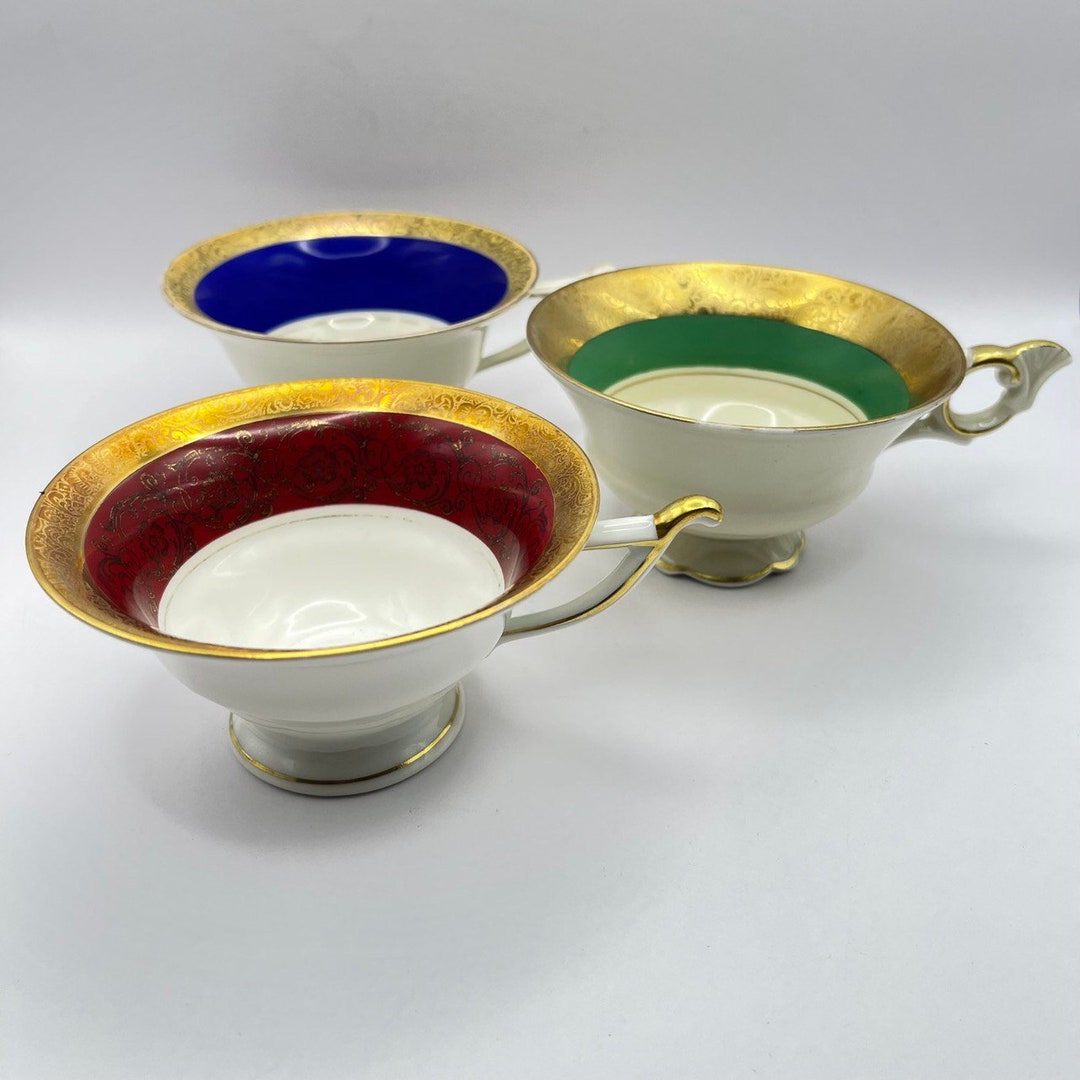 Antique Fine Porcelain Tea Cups by ALKA Kunst Alboth & Etsy