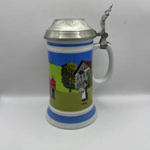 Vintage Seltmann Weiden porcelain beer stein with lid (0,7 l). Germany. 3018