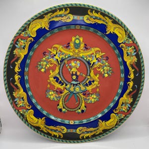 Vintage vägghängd porslinstallrik VERSACE Rosenthal Le Roi Soleil. Tyskland. 3489 bild 1