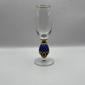 Vintage hand-painted wine goblet (100 ml). Italy. 2766