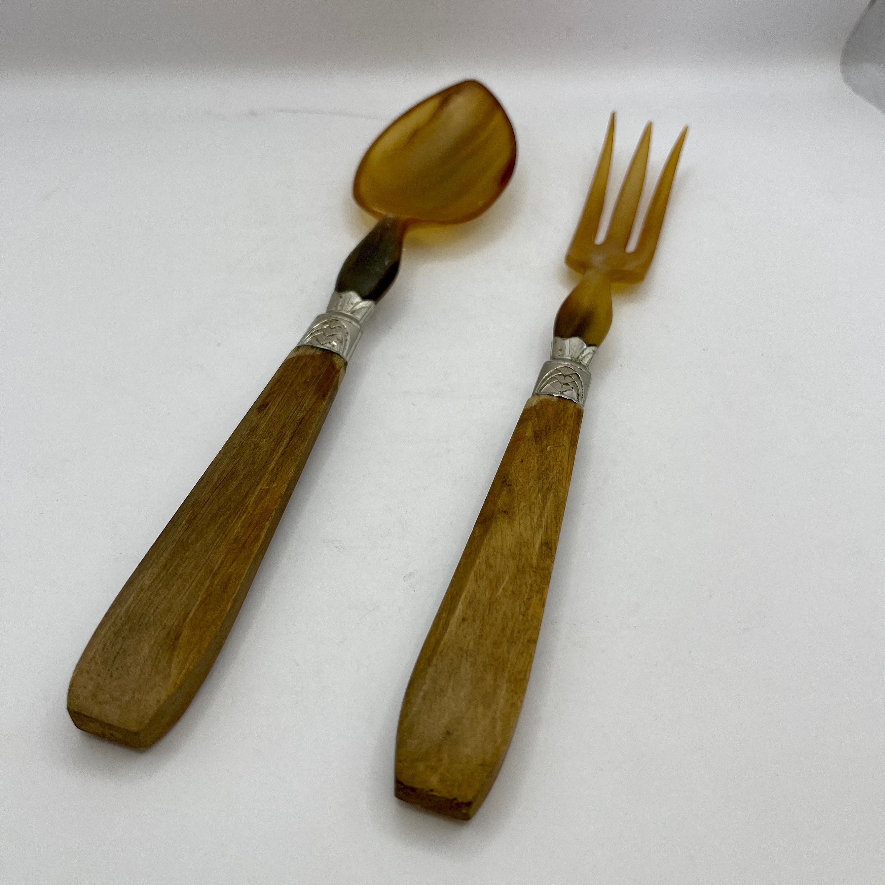 Vintage Salad Servers Set/ Salad Serving Utensils, 2 Pcs. France