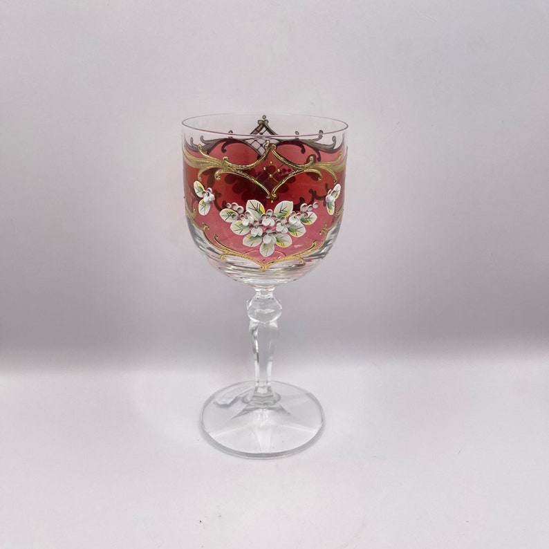 Vintage Handmade Wine Glass by Bohemia 200 Ml. Etsy