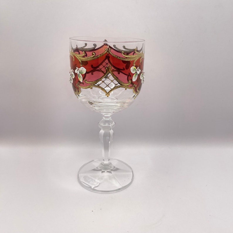 Vintage Handmade Wine Glass by Bohemia 200 Ml. Etsy