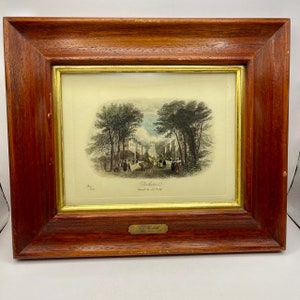 Antique handmade engraving. 1871