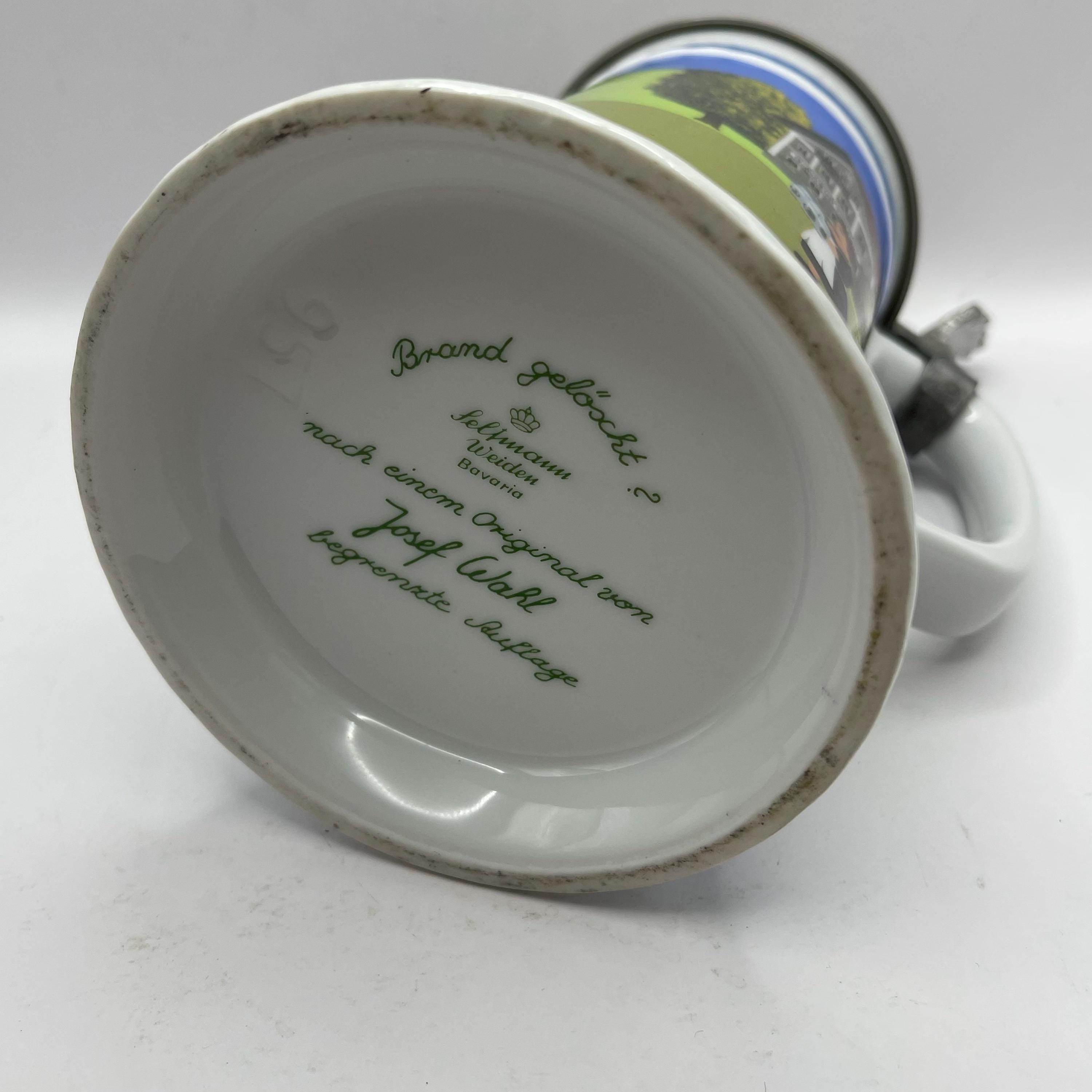 Vintage Seltmann Weiden Porcelain Beer Stein With Lid (0,7 L