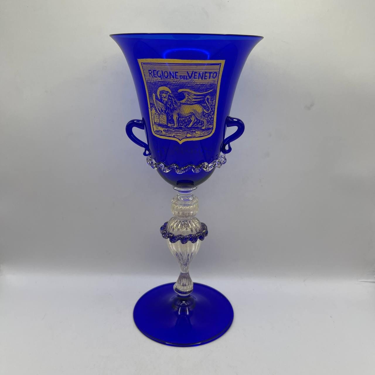 ヴィンテージのハンドメイド、ベネチアン・ムラーノ・ワイングラス