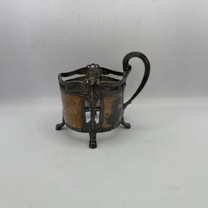 アンティーク シルバー メッキ カップ ホルダー Theodor Radivon。ルーマニア。2539