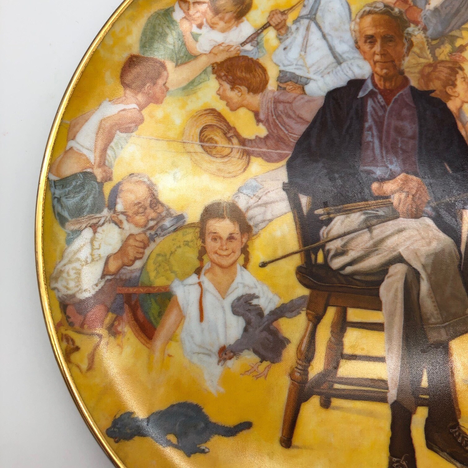 RARE norman Rockwell Remembered Commemorative Display Plate Fine China