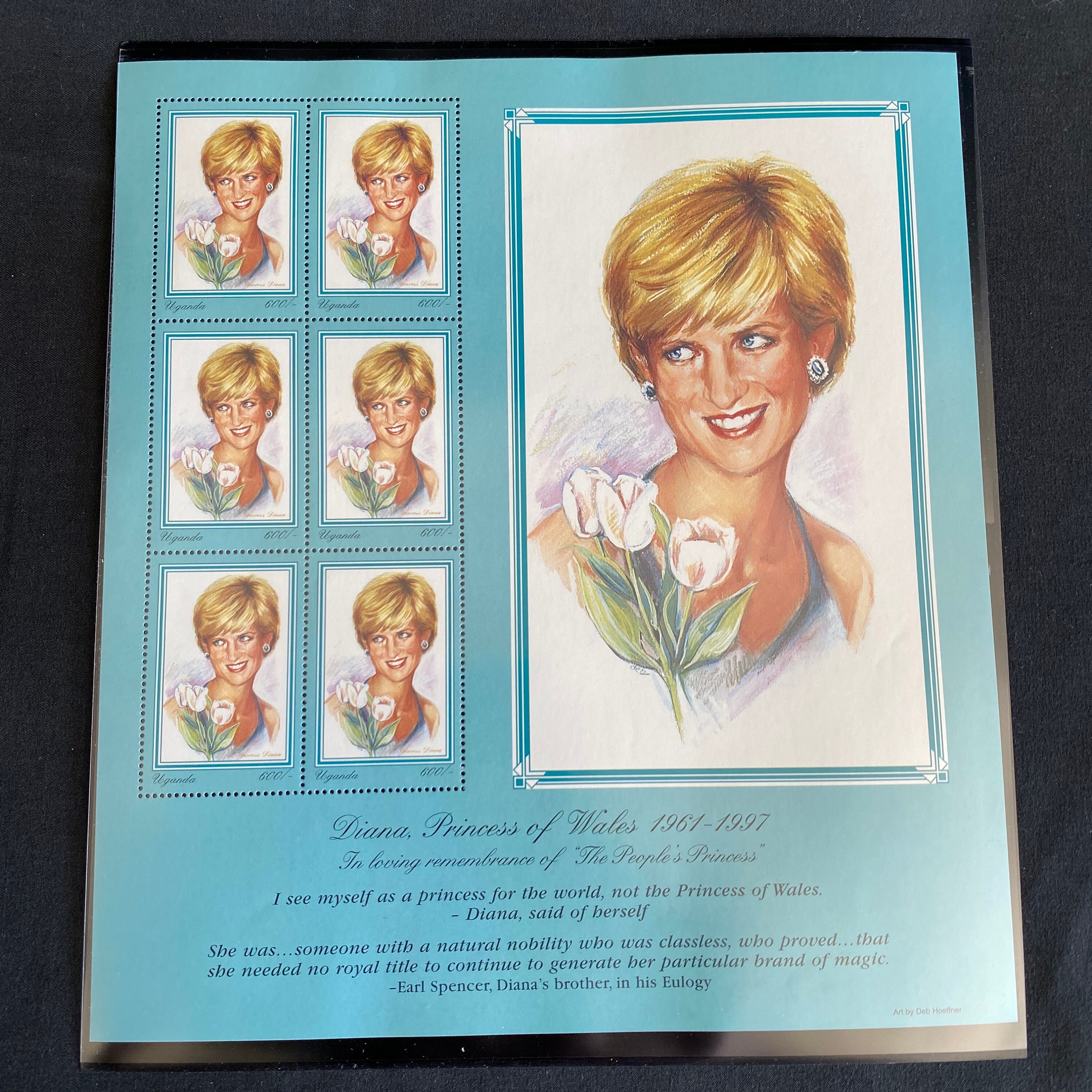 Collectible Princess Diana Stamps in Binder Etsy