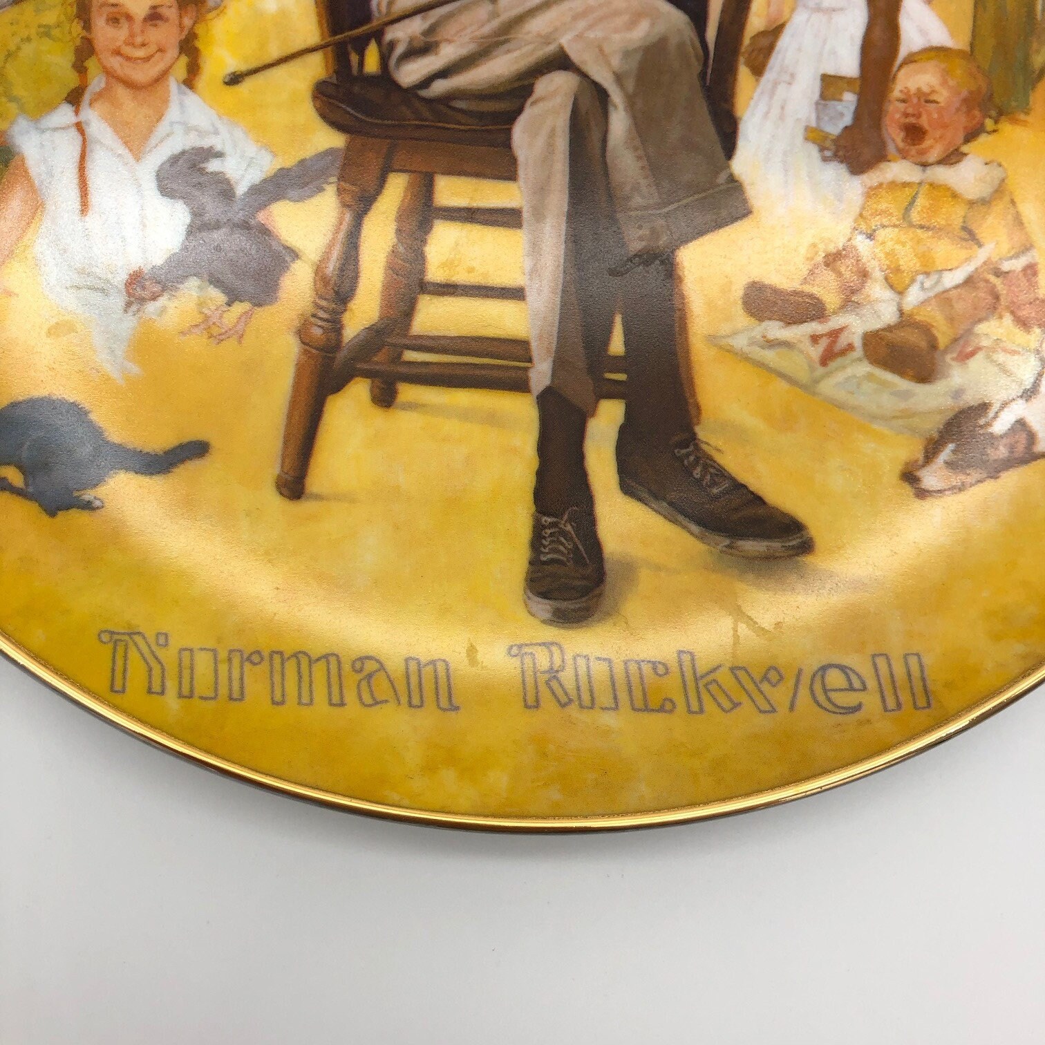 RARE norman Rockwell Remembered Commemorative Display Plate Fine China