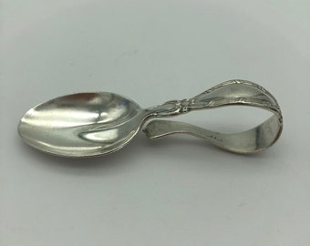 Antique Sterling Silver Curved Baby Spoon