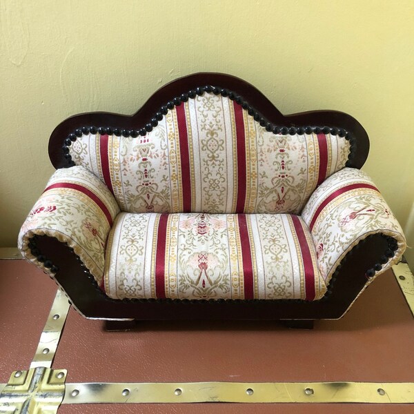 Vintage Victorian Style Doll Sofa Couch