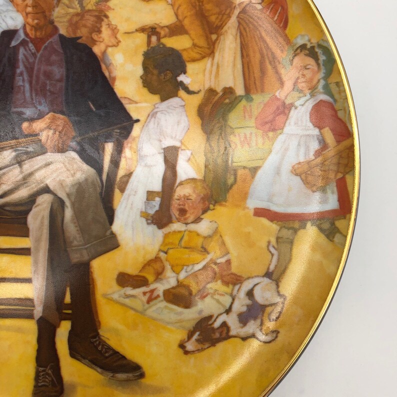 RARE norman Rockwell Remembered Commemorative Display Plate Fine China