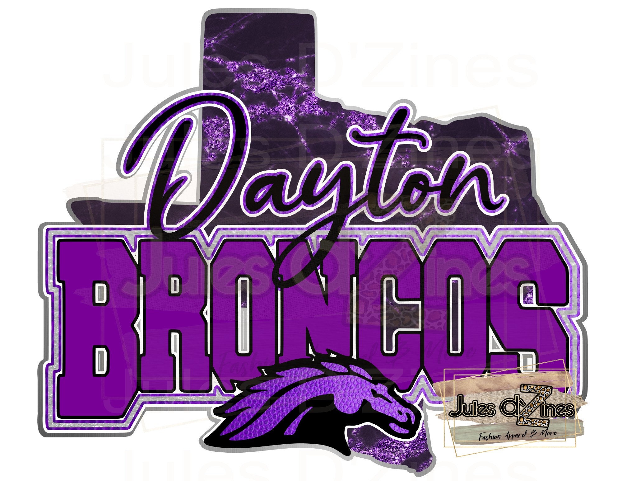 Dayton TX Broncos PNG Sublimation Digital Download 3000 Dpi Etsy