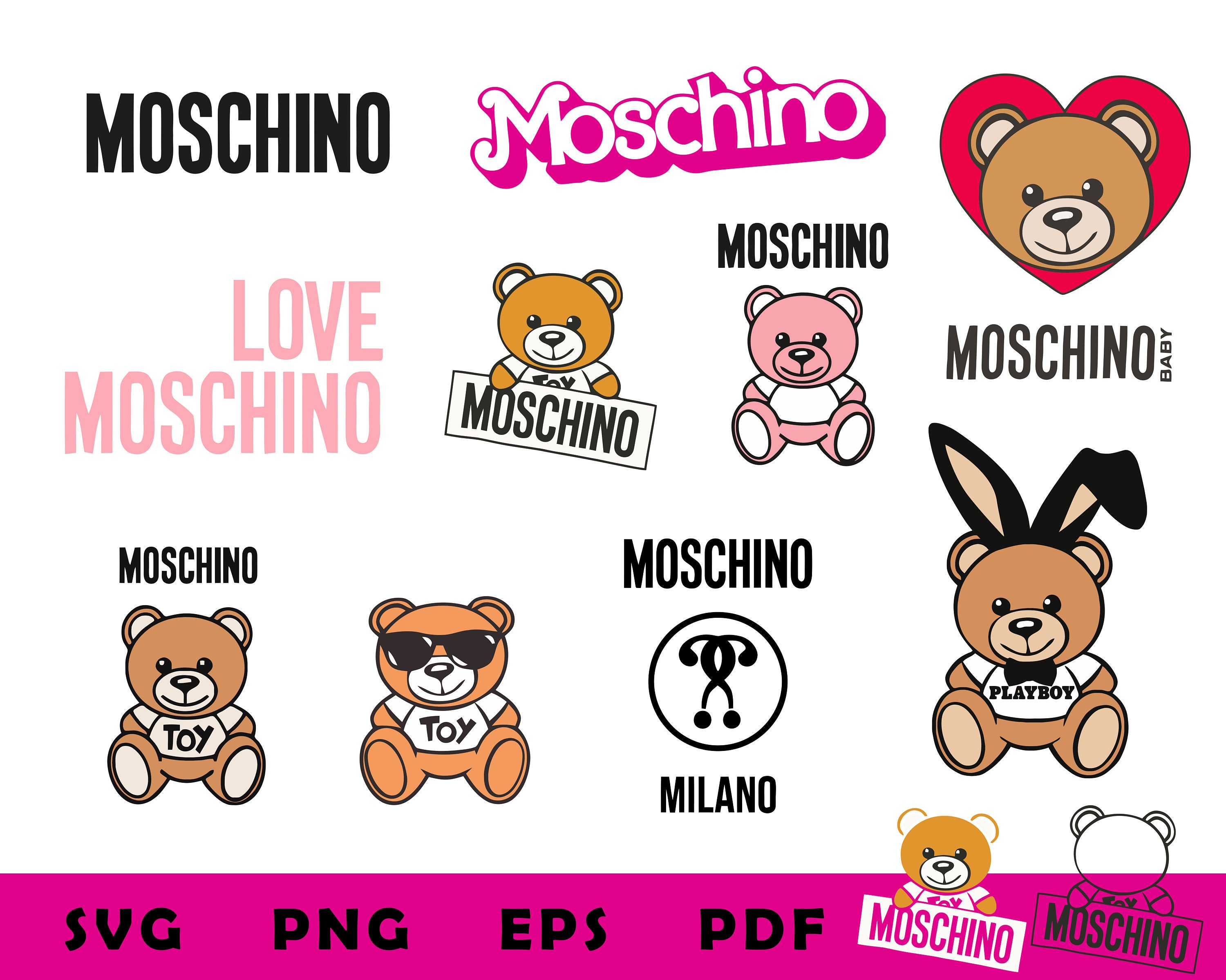 Moschino Logos Svg Moschino Svg Moschino Brand Moschino | Etsy