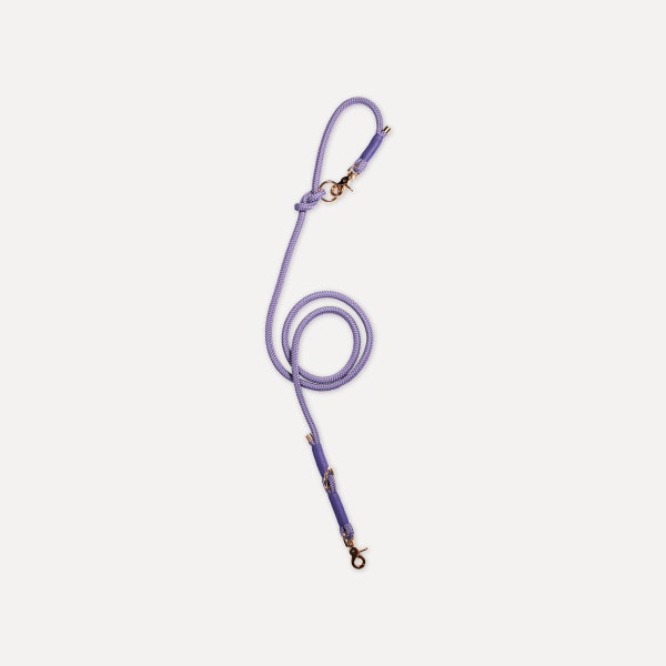 Tau Dog Leash · Lilac × Purple · Length 1 m 1.5 m 2 m · Adjustable or fixed guide line · Color of fittings configurable