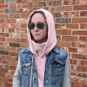 Hooded scarf, Cotton Hood Balaclava Hat, Warm cowl hood, Gift for her