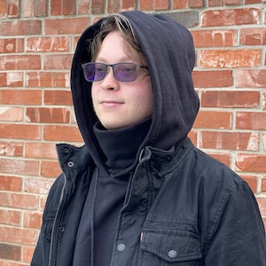 Hooded scarf, Cotton Hood Balaclava Hat, Warm cowl hood, Gift for her, Gift for him