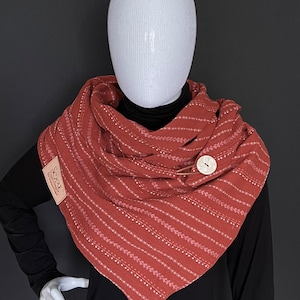 Wrap scarf,  Double gauze wrapping scarf, Mothers day gift, Gift for her, Summer wrap scarf, Button scarf, Triangular scarf for women