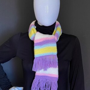 Handknitted scarf, Colorful knitted scarf, Winter scarf, Gift for her