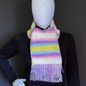 Handknitted scarf, Colorful knitted scarf, Winter scarf, Gift for her