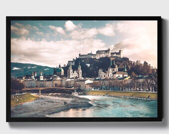 Salzburg Fortress Scenic Print - Framed Poster, Canvas, Poster