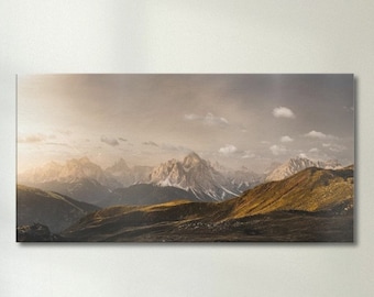 Dolomites Print, 100x50 cm, Alps Wall Art, Italy Print, Dolomites Canvas, Dolomites Wall Art, Alps Canvas, Landscape Wall Art,