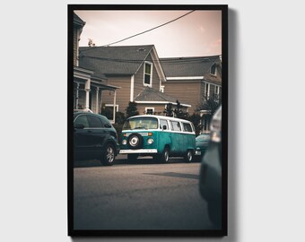 Beach Decor | Vintage Bus Poster | Vintage Vw Bus | Kids Room Decor | Boho Coastal Decor | Beach Wall Poster | Vw Bus Decor | Retro Van