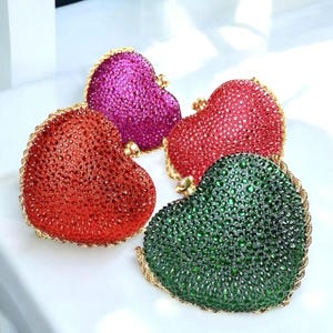 Crystal Heart Clutch - Etsy Crystal Heart Clutch - Etsy
