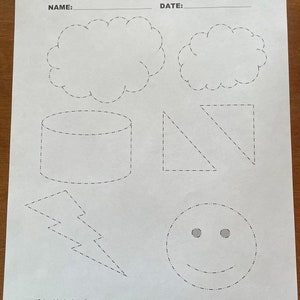Traceable Shapes Set, Printable Shapes, Pre-k/homeschool Shapes Set ...