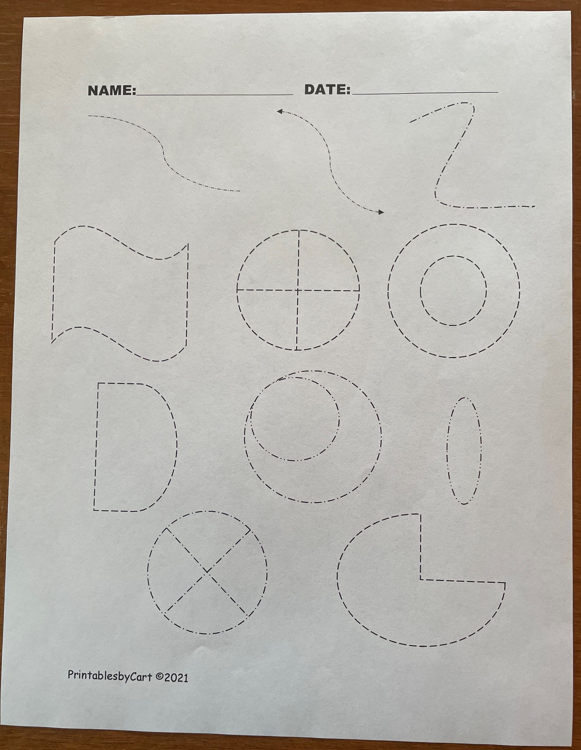 Traceable Shapes Set, Printable Shapes, Pre-k/homeschool Shapes Set ...