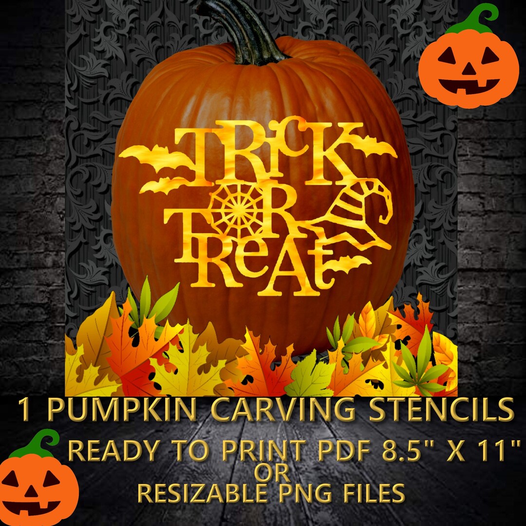 Printable Trick Or Treat Pumpkin Stencils Mom Wife Busy Life 