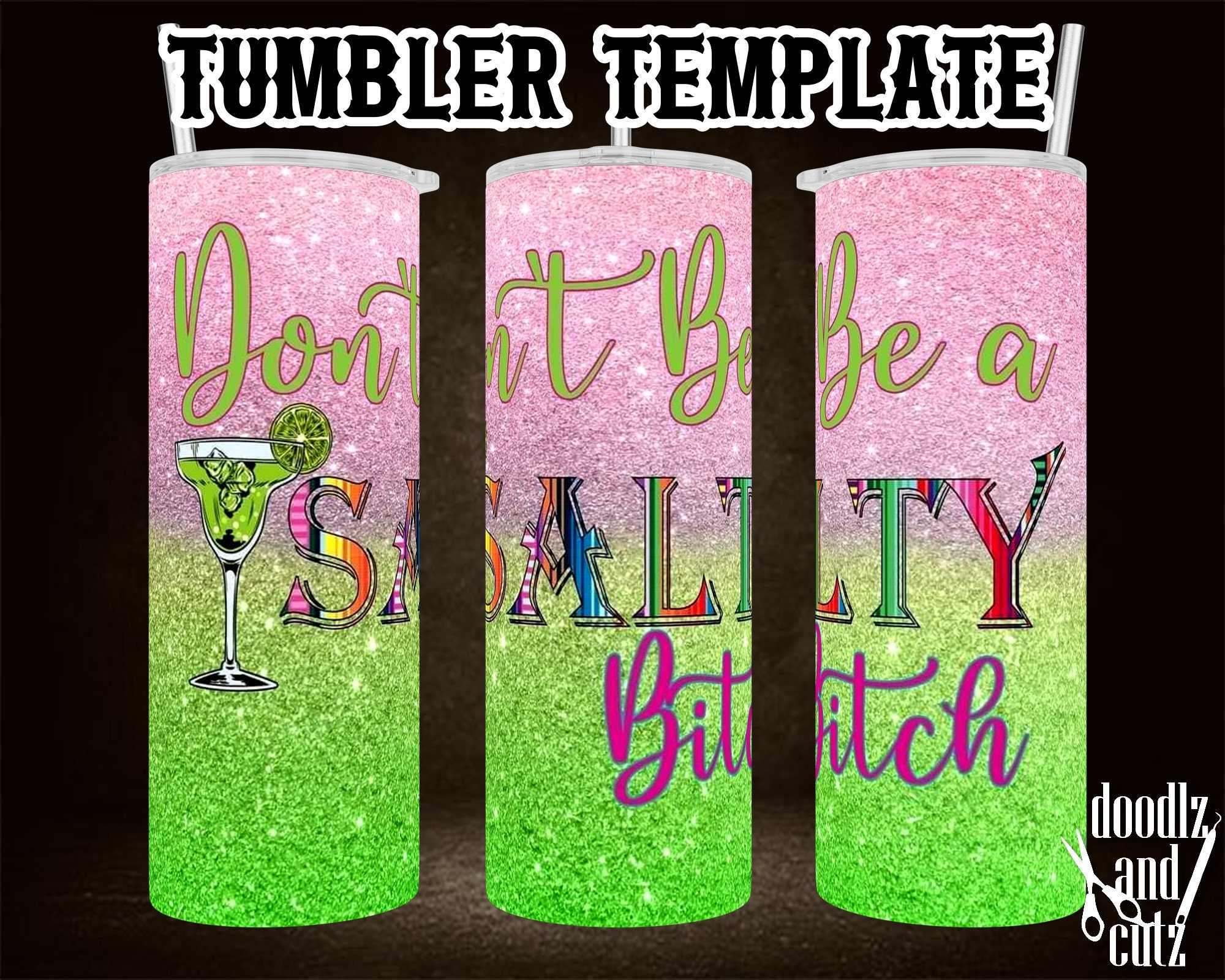 Salty Tequila Margarita Tumbler Design Graphic by b5creations · Creative  Fabrica
