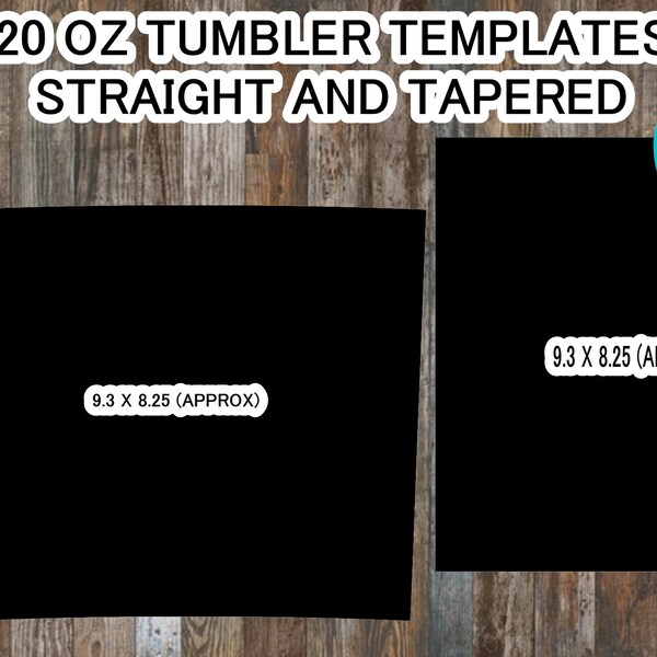 Tapered Tumbler Template for Canva Etsy