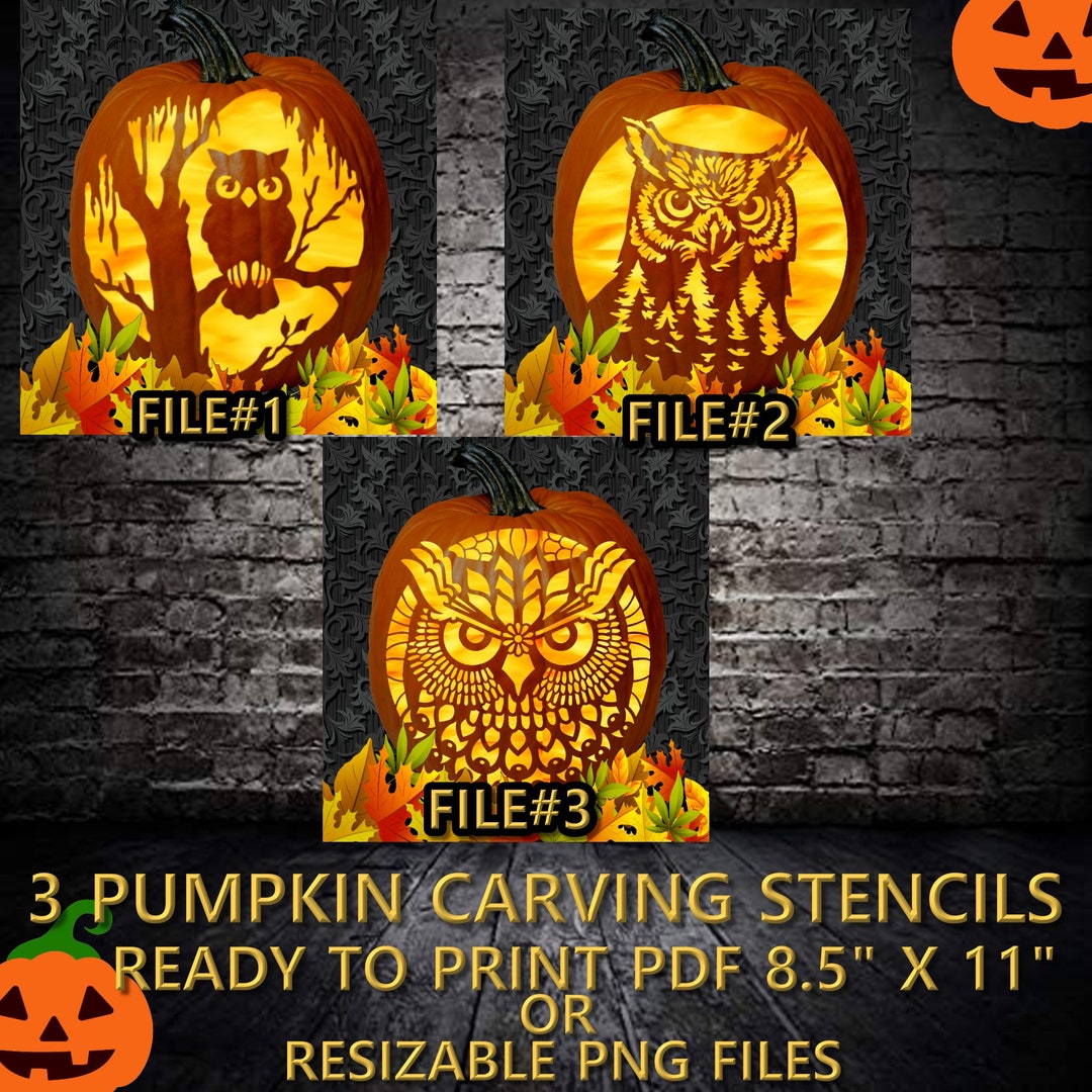 Owl Pumpkin Stencils 3 Owl Pumpkin Carving Stencils Owl