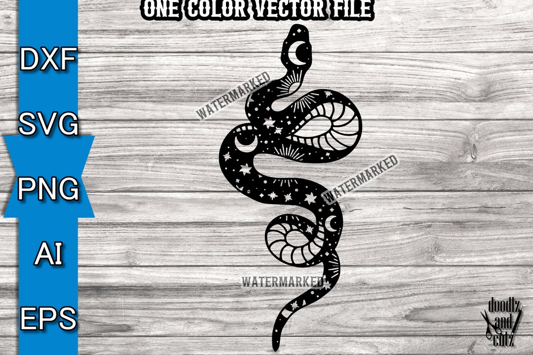 Celestial Snake Svg Cut File Mystical Snake Svg Gothic Snake Svg Unique ...