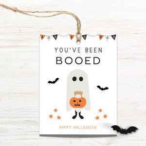 You&#39;ve Been Booed Tag Printable, Halloween Treat Tag, Boo Favor Tags, Halloween Favors for Classroom, Youve Been Booed Office, Neighborhood