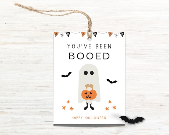You've Been Booed Tag Printable, Halloween Treat Tag, Boo Favor Tags, Halloween Favors for Classroom, Youve Been Booed Office, Neighborhood