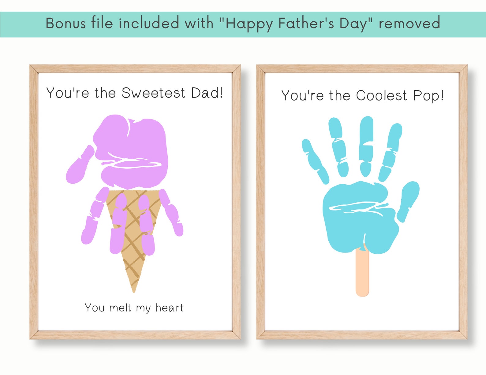 Father's Day Handprint Craft Printable, Handprint Art for Dad, Dad Gift ...