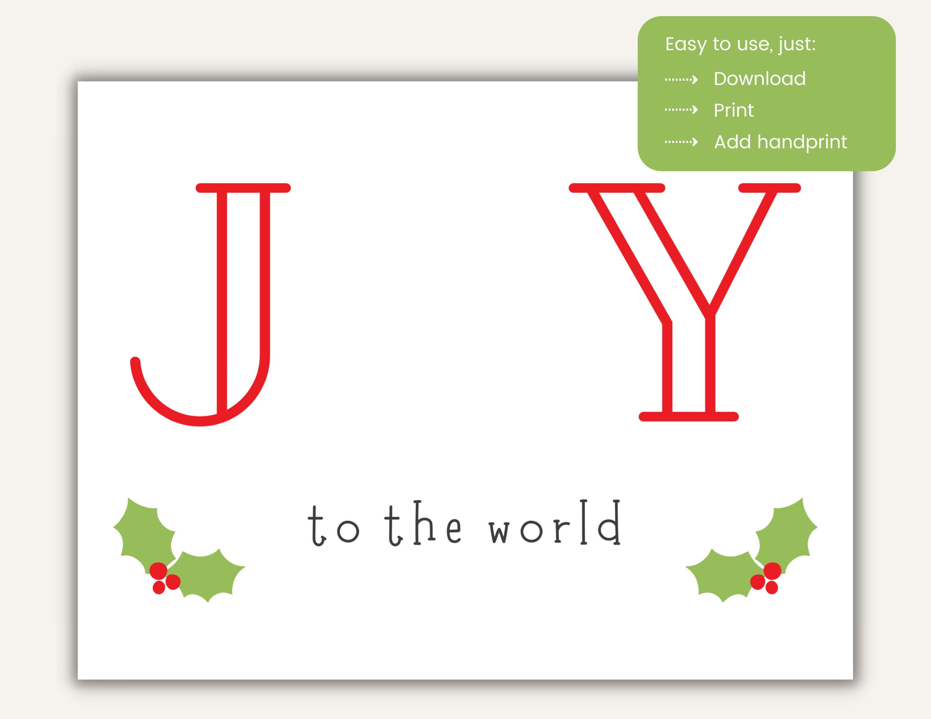 Christmas Handprint Art Printable Christmas Handprint Craft - Etsy