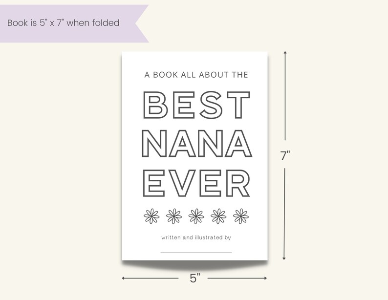 All About My Nana Printable Book Mother's Day - Etsy