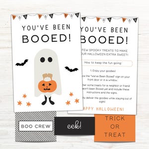 You've Been Booed Printable, Youve Been Booed Kit, Neighborhood Tradition, Halloween Boo Kit, We've Been Booed, Booed Sign, Instant Download