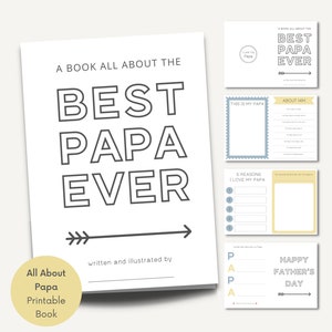 Livre Imprimable Tout Sur Mon Papa, Questionnaire Fête Des Pères, Entretien De Papa, Fête Des Pères Facile, Cartes À Imprimer, Travaux Manuels Pour Enfants, Meilleur Papa