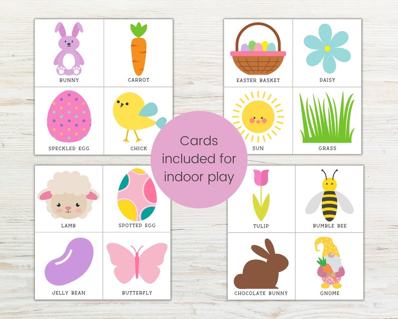 Easter Scavenger Hunt for Kids Printable, Indoor Treasure Hunt with Picture Cards to Hide, Easter Game for Kids, Easter Party Game Classroom image 2