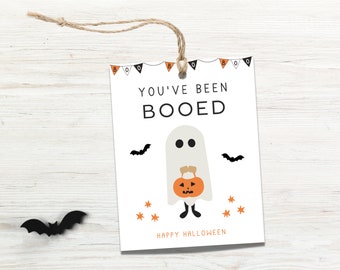 You've Been Booed Tag Printable, Halloween Treat Tag, Boo Favor Tags, Halloween Favors for Classroom, Youve Been Booed Office, Neighborhood