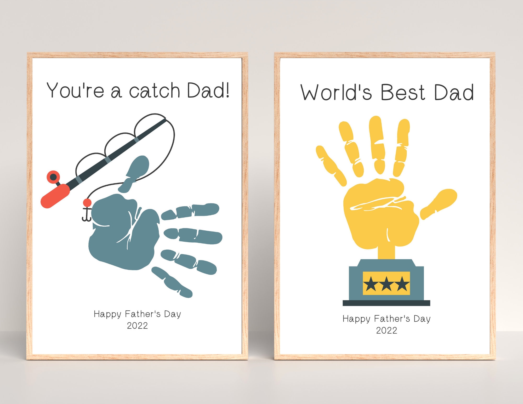 Father's Day Handprint Art Printable Handprint Gift for - Etsy